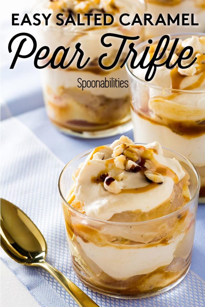 Easy Salted Caramel Pear Trifle Dessert Recipe At Spoonabilities