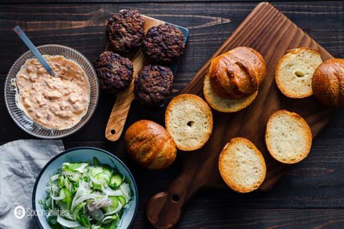 Spiced Lamb Burger With Fennel Cucumber Celery Slaw Spoonabilities