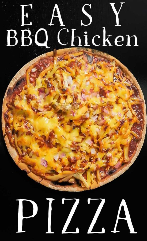 Easy BBQ Chicken Pizza with Smoky Orange BBQ Sauce | Spoonabilities