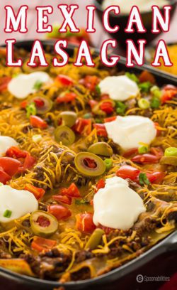 Mexican Lasagna with Roasted Red Pepper Salsa | Easy Recipe