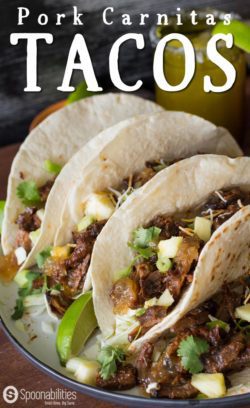 Pork Carnitas Tacos With Roasted Pineapple Habanero Sauce Recipe