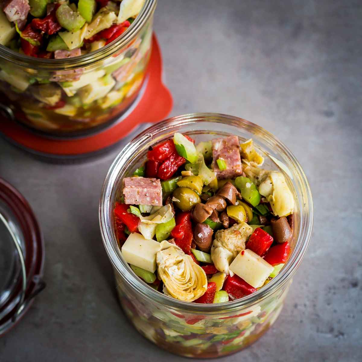 YummY!!  Olive salad, Pepperoncini peppers, Pickles