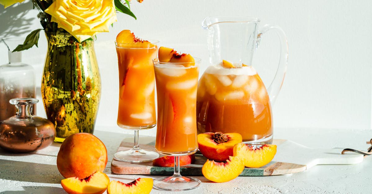 Refreshing Southern Peach Sweet Tea - Butter Be Ready