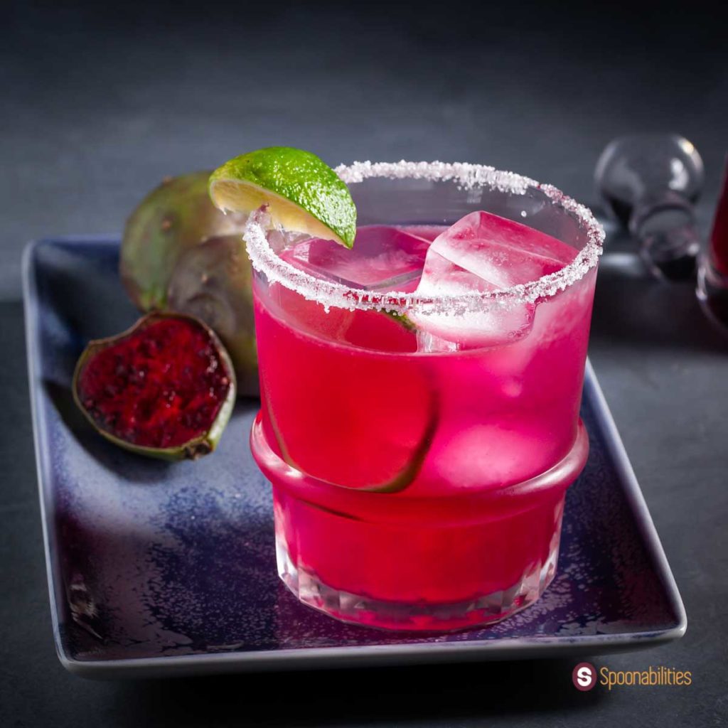 Prickly Pear Margarita | Fruity Cocktail - Spoonabilities